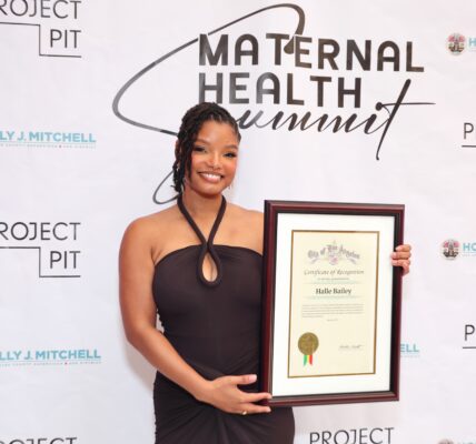 Get Into It! Halle Bailey Receives Her Flowers After Sharing Postpartum & Mental Health Struggles (PHOTOS)