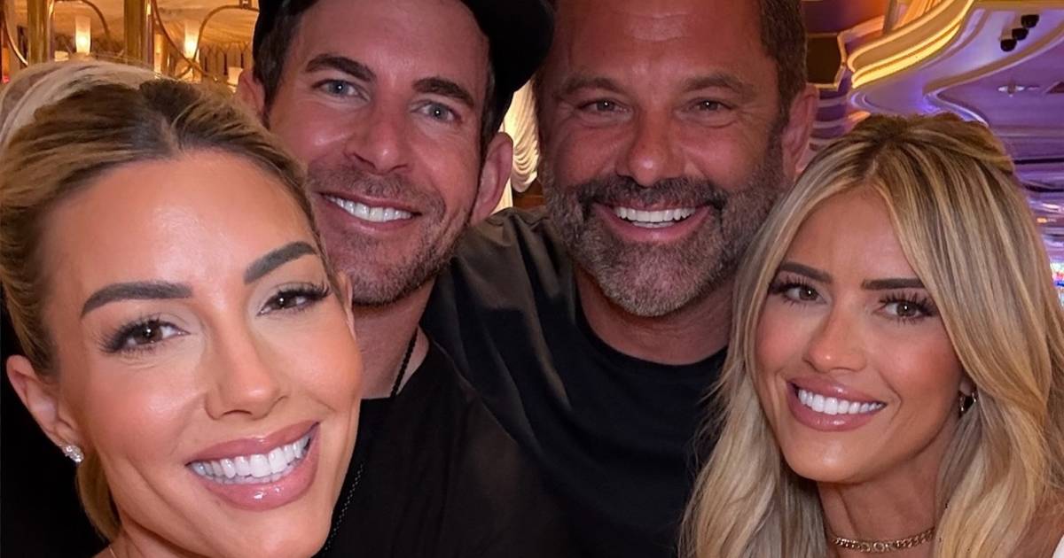 Christina Haack, Boyfriend Pose With Tarek El Moussa at Son's Birthday